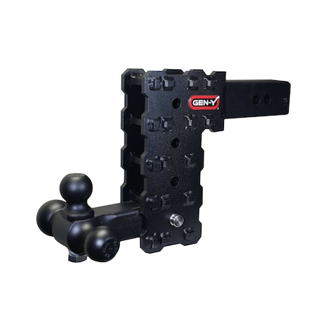Gen-Y Hitch PHANTOM-X 2.5 Solid Shank 7.5 Drop 1.6K TW 16K Hitch & GH-052 Tri-Ball Mount GH-2434X